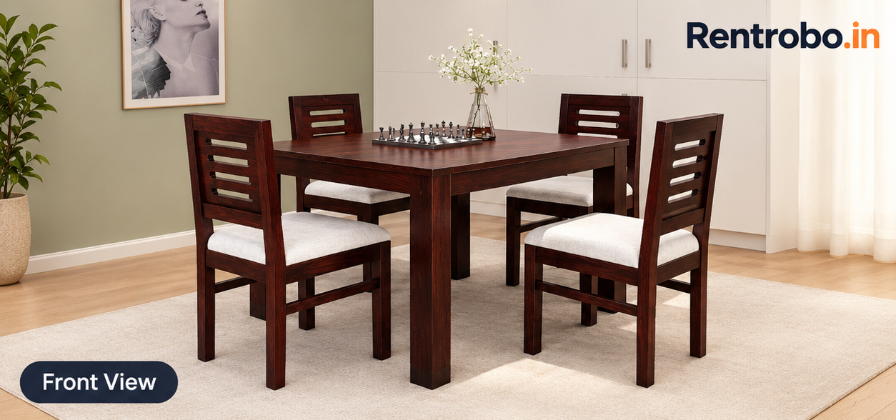 Premium Wooden Dining Table Set with 4 Chairs